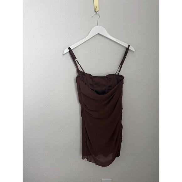 Oh Polly Brown Mini Dress NWT - Picture 5 of 8